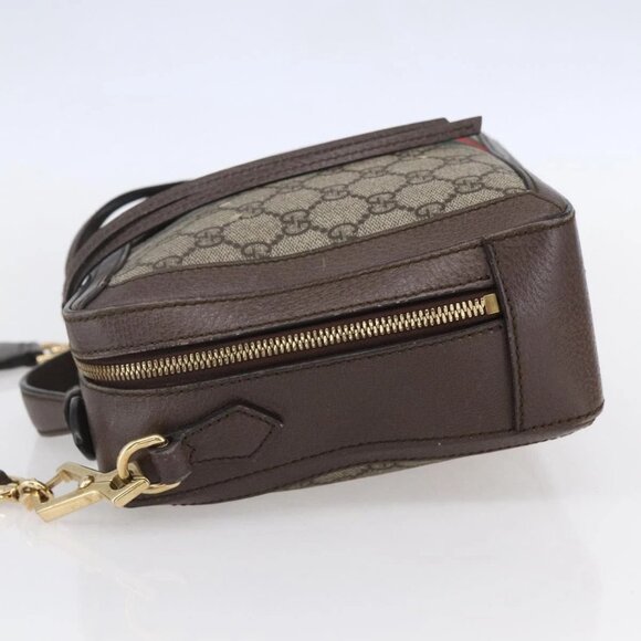 GUCCI Ophidia GG Supreme Web Sherry Line Bag PVC Beige 550622 Auth 149185 - Picture 2 of 16